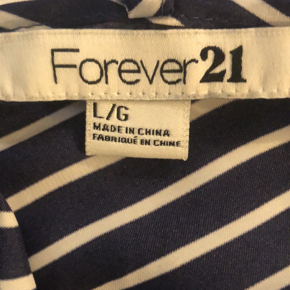Navy blue and white striped tank - Picture 4 of 5
